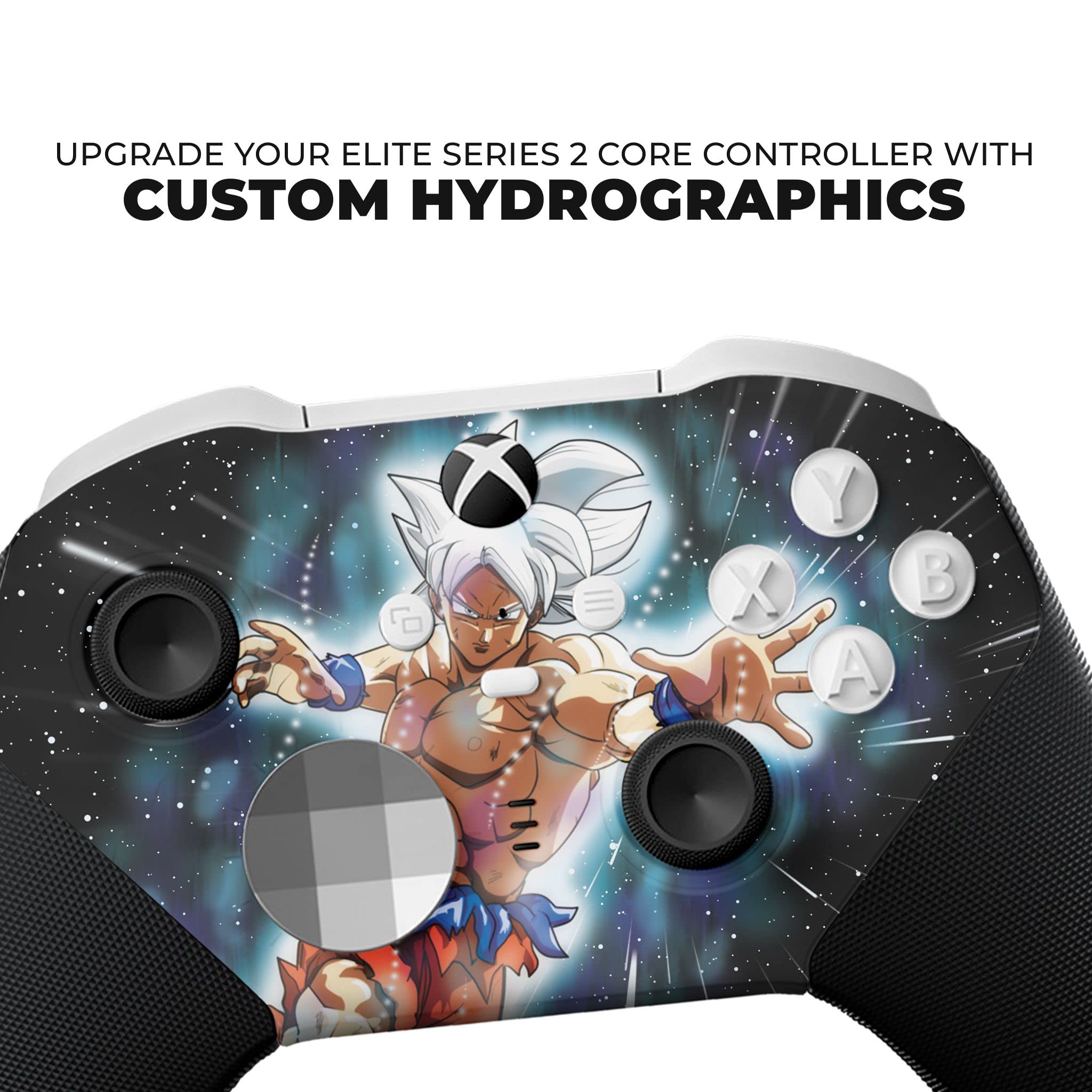 DreamController Gokku Ultra Instinct X-box Elite Controller Series 2 Core Limited Edition Custom Elite Core Controller per X-box One/Series X/S Advanced HydroDip Paint Technology (non solo una pelle)