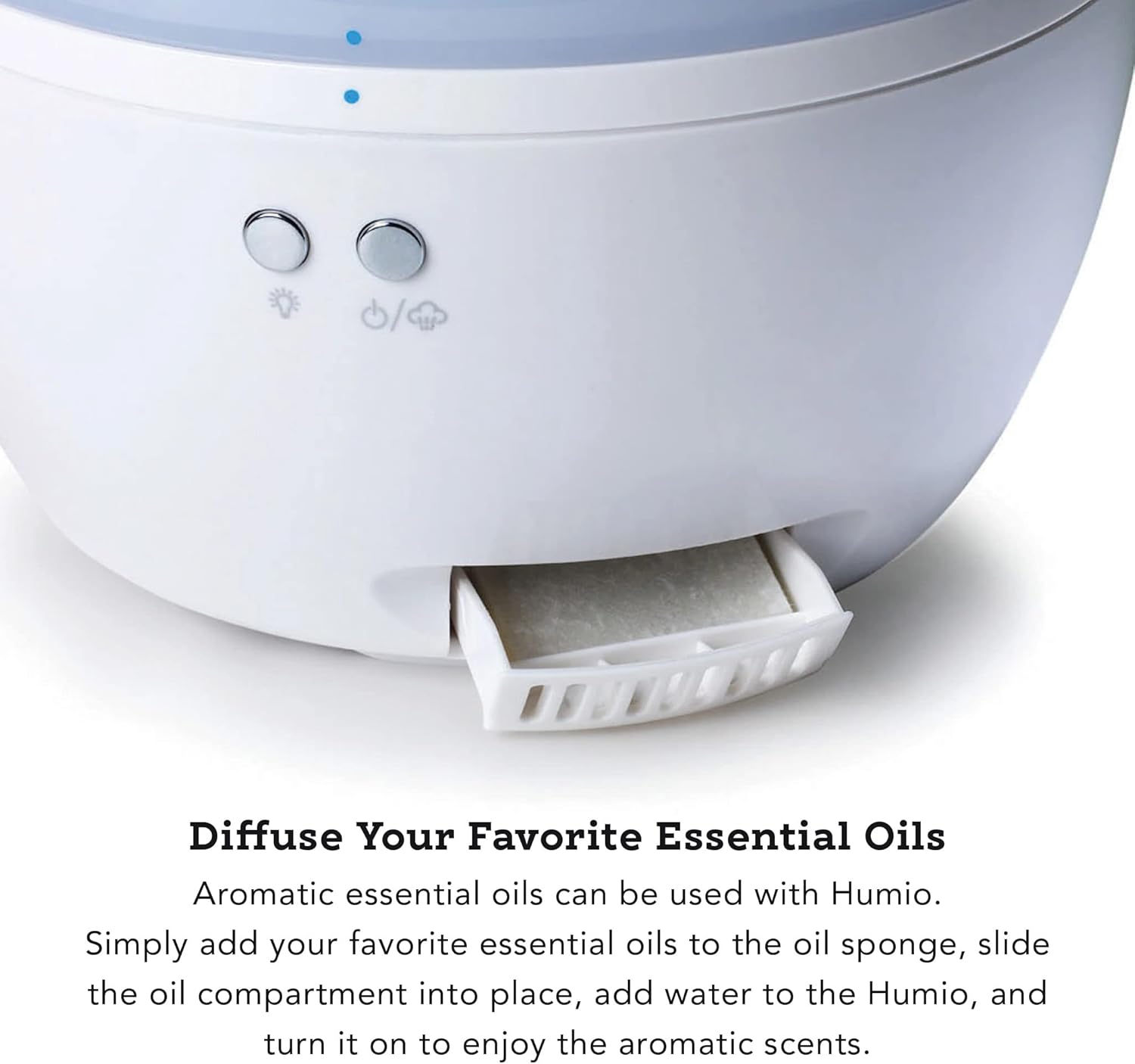 Tribest Humio HU-1020-B Ultrasonic Cool Mist Humidifier & Essential Oil Diffuser, White