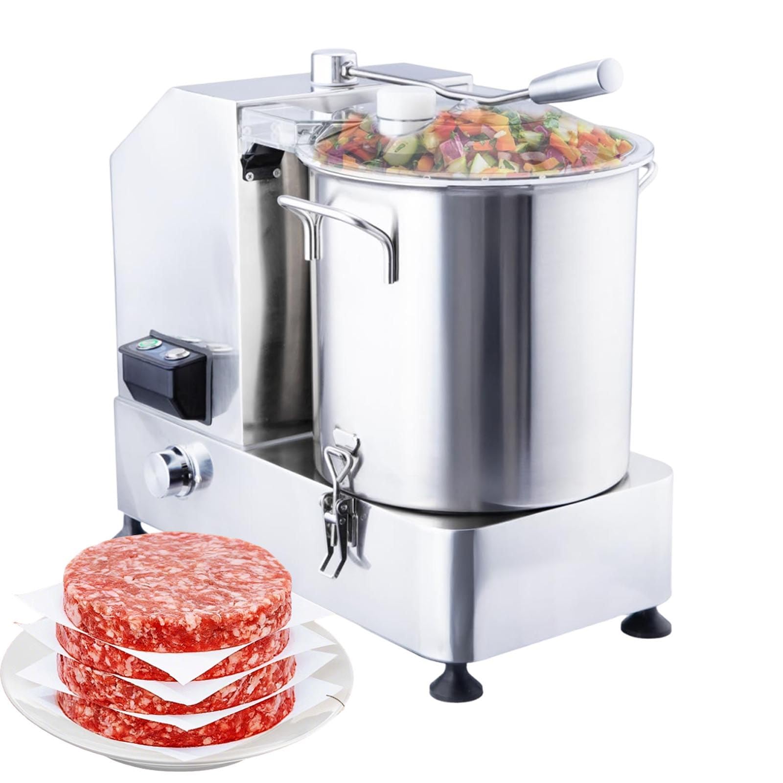 Sunseota Commercial Food Processor, 1800W/2000W Electric Vegetable Cutter Heavy-Duty 12L-2000W