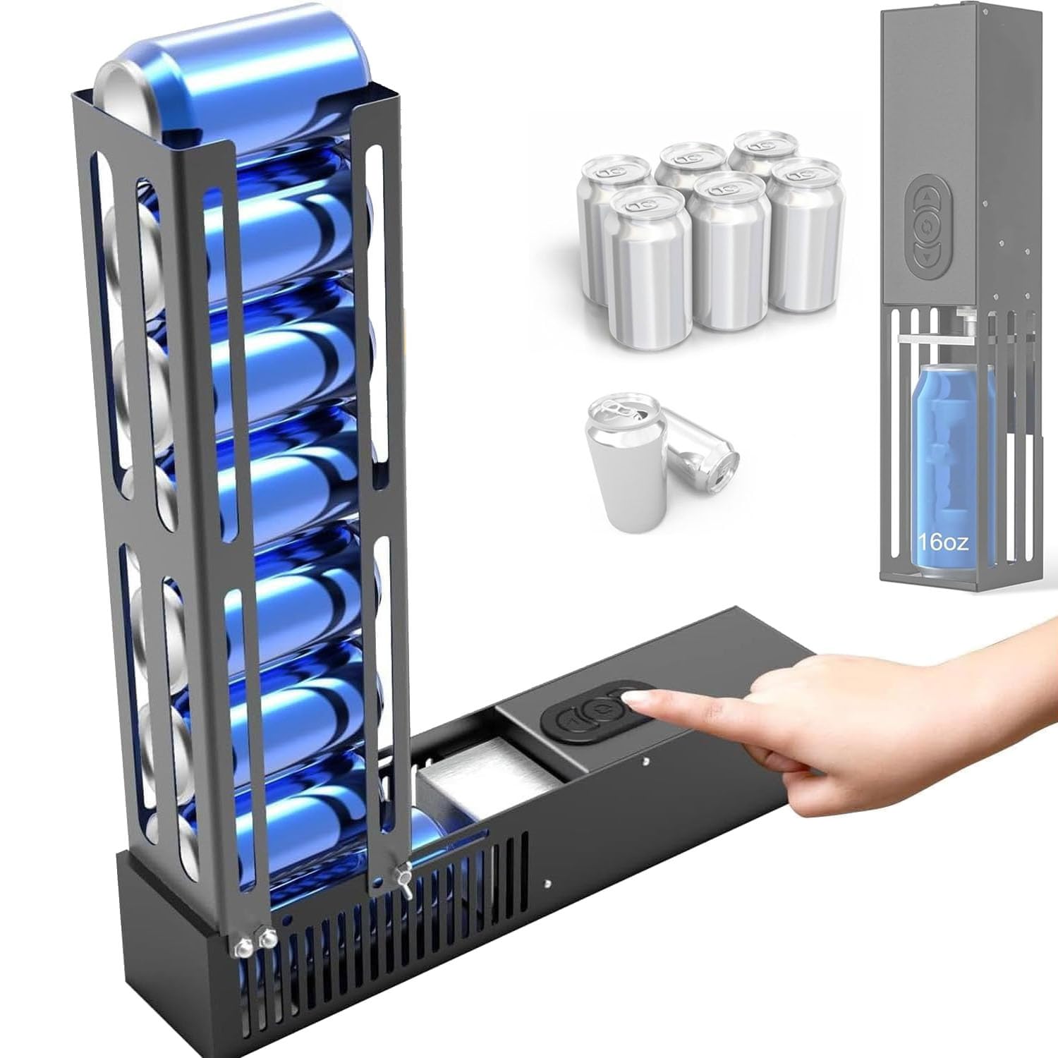 Electric Can Crusher, Automatic Electric Can Heavy-duty Crushers Button Control Wall Mounted Can Crusher Smasher