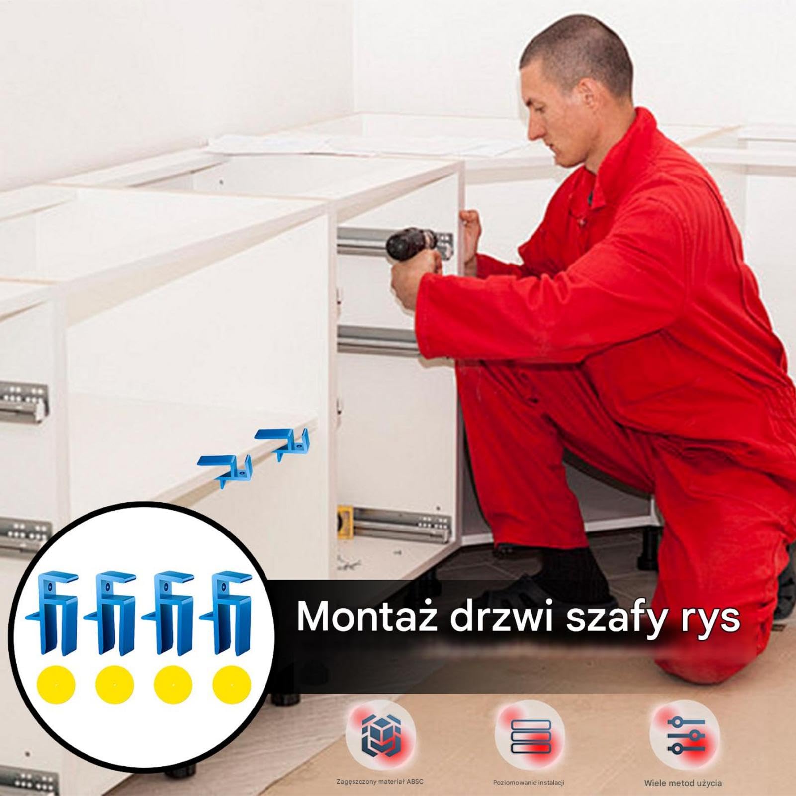 U JIG SIRBIB, Wood Scribe Tool,Przyrząd stolarski i narzędzie - Zacisk na panelu szafki, dopasowanie mebli, narzędzia do kopania palców dla profesjonalistów