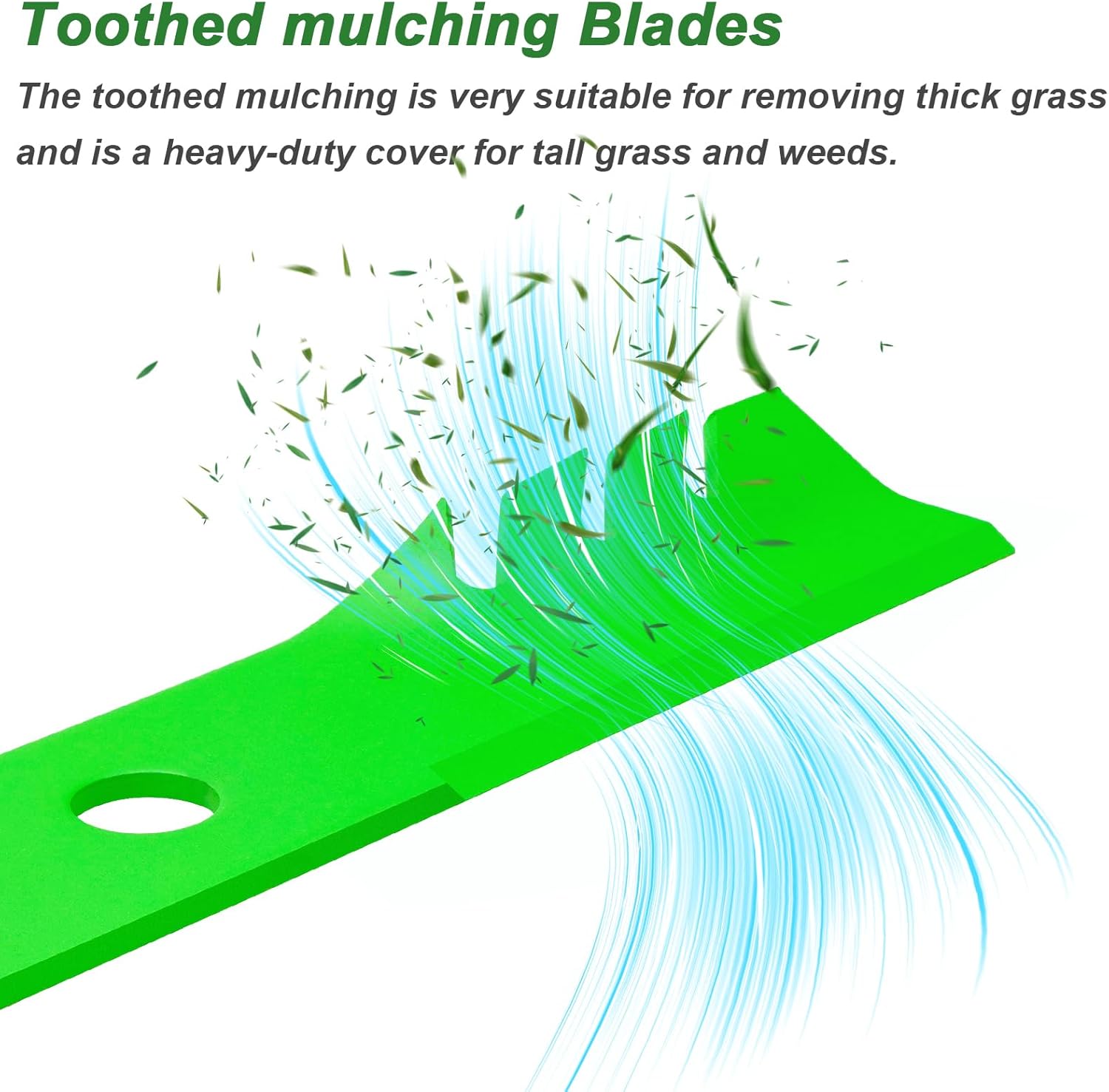 103-6396 Toothed Mulching Blades Fit for Mower 48 Inch Deck Ex Mark Lazer Z S-Series Turf Tracer Replace 103-6396-S 116-5177 116-5177-S Toro 109-6872(6 Pack)