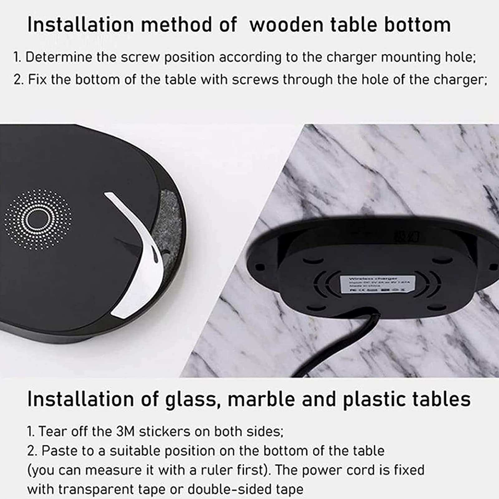 Cargador inalámbrico Invisible, Placa de Carga inalámbrica para Muebles de 10 W, Cargador de teléfono móvil inalámbrico de Larga Distancia de 10-20 mm, Adecuado para i-Phone 14 Pro MAX