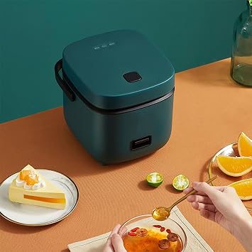 Mini Rice Cooker 2 Person, Cookworks Rice Cooker Rice Cooker Model 1.2 Litre, Multi-Cooker For Rice with Steamer,Green