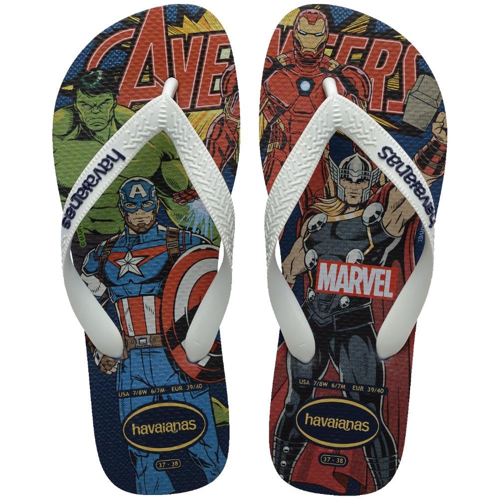 Havaianas Top Marvel Classics Unisex Adults FlipFlop Navy Blue 6.5/7 UK