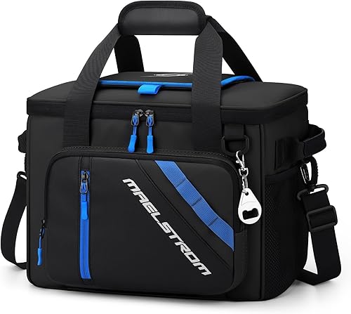 Vista 9 de Maelstrom Cooler Bag, 30 Cans Beach Cooler, Large Leakproof Insulated Soft Cooler with Bottle Opener, Ice Chest, Portable Collapsible Cooler for