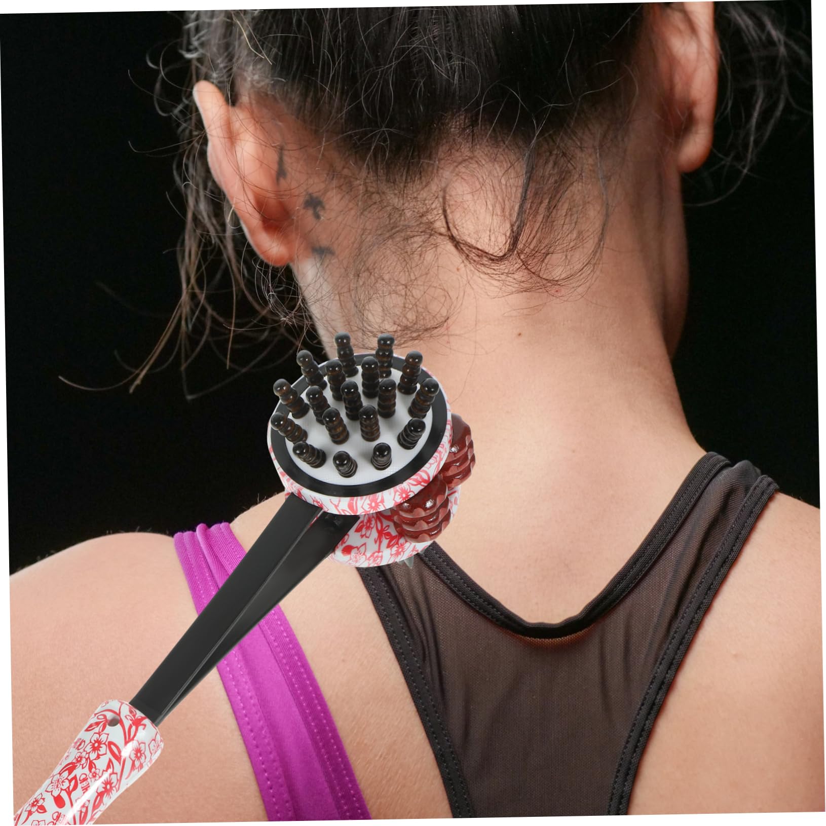 Beifuß-Wellnesshammer, Handmassagegerät mit Rollenfunktion, tragbarer Massagehammer im dekorativen Design zur Linderung von Rücken- und Muskelverspannungen