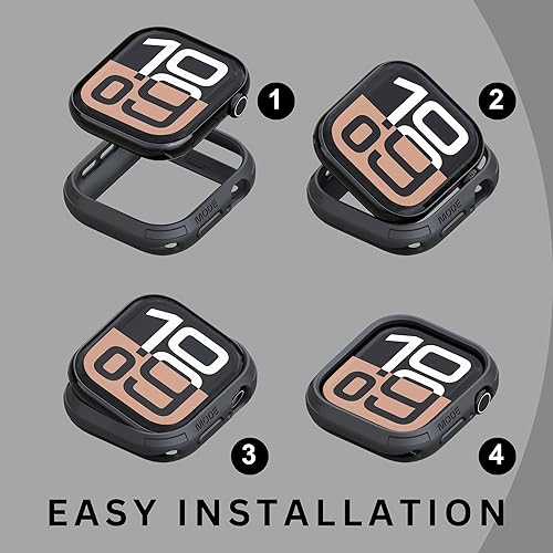 Miniatura 34 de elkson Compatible con Apple Watch 46mm Carcasa Bumper, Quattro Series Carcasa Resistente para Apple Watch y iWatch Series 11 10, Funda Protectora