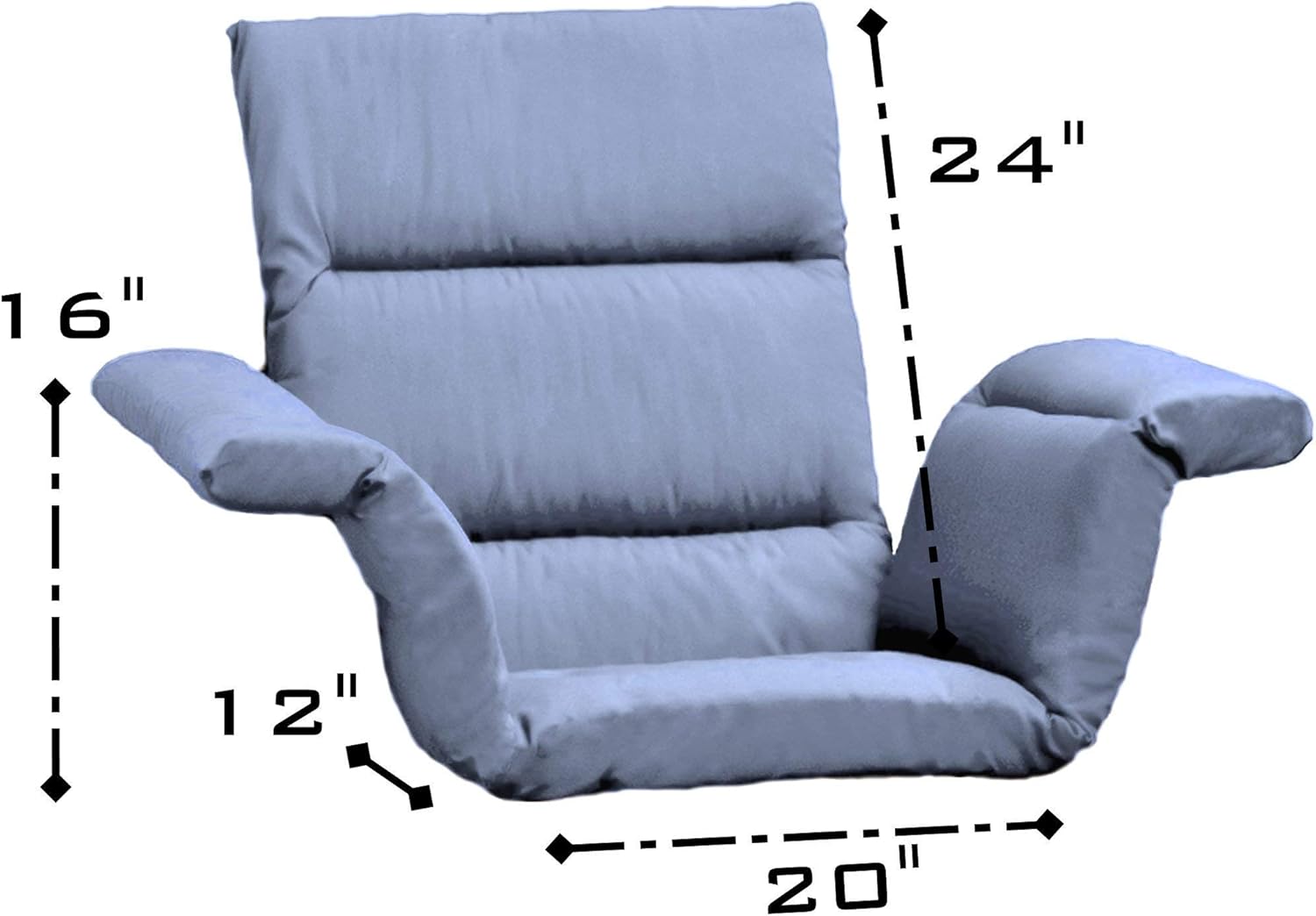 Light Blue Soft Polyester Pressure Reducing Chair Cushion