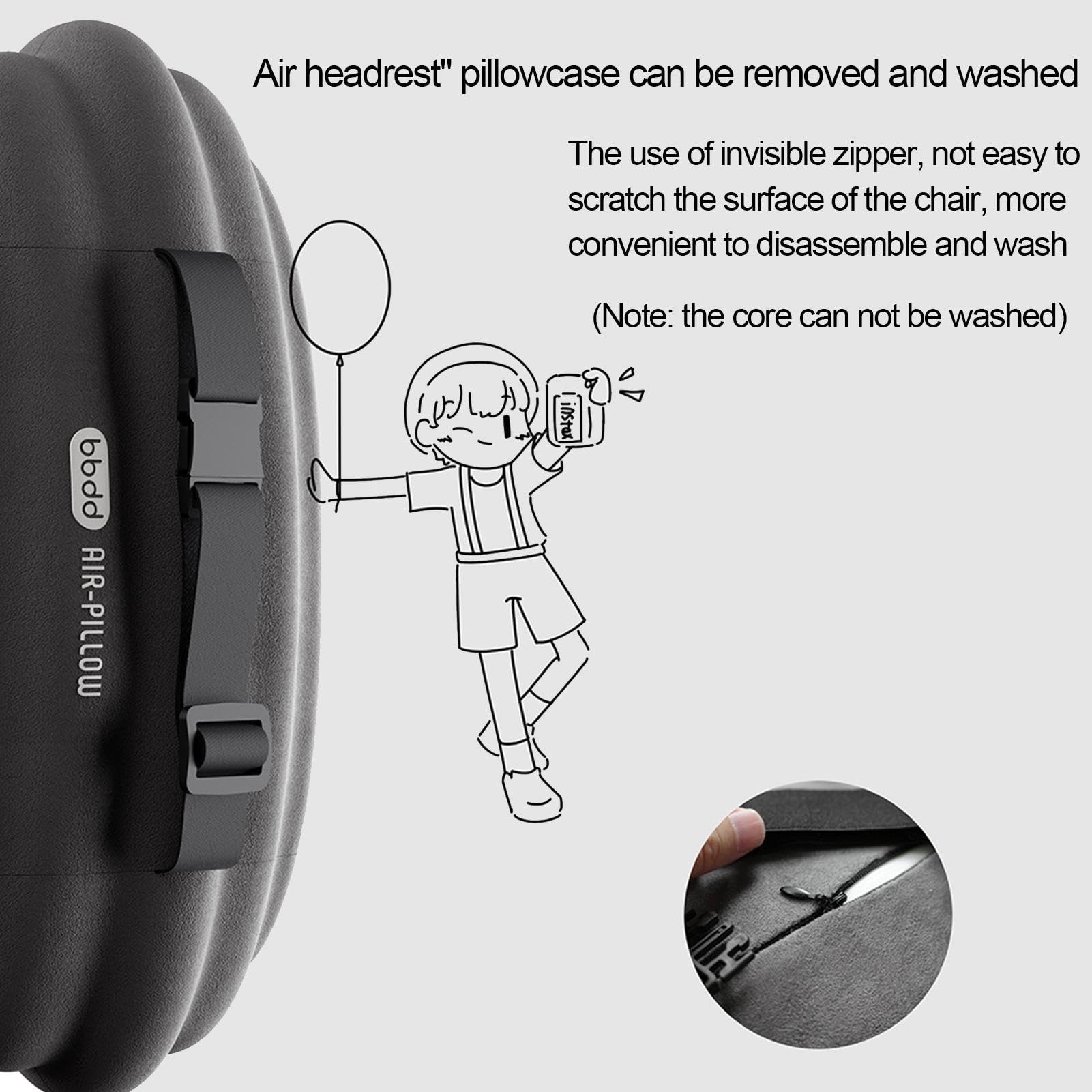 Oreiller cervical de siège auto coussin de sommeil à mémoire de forme avec