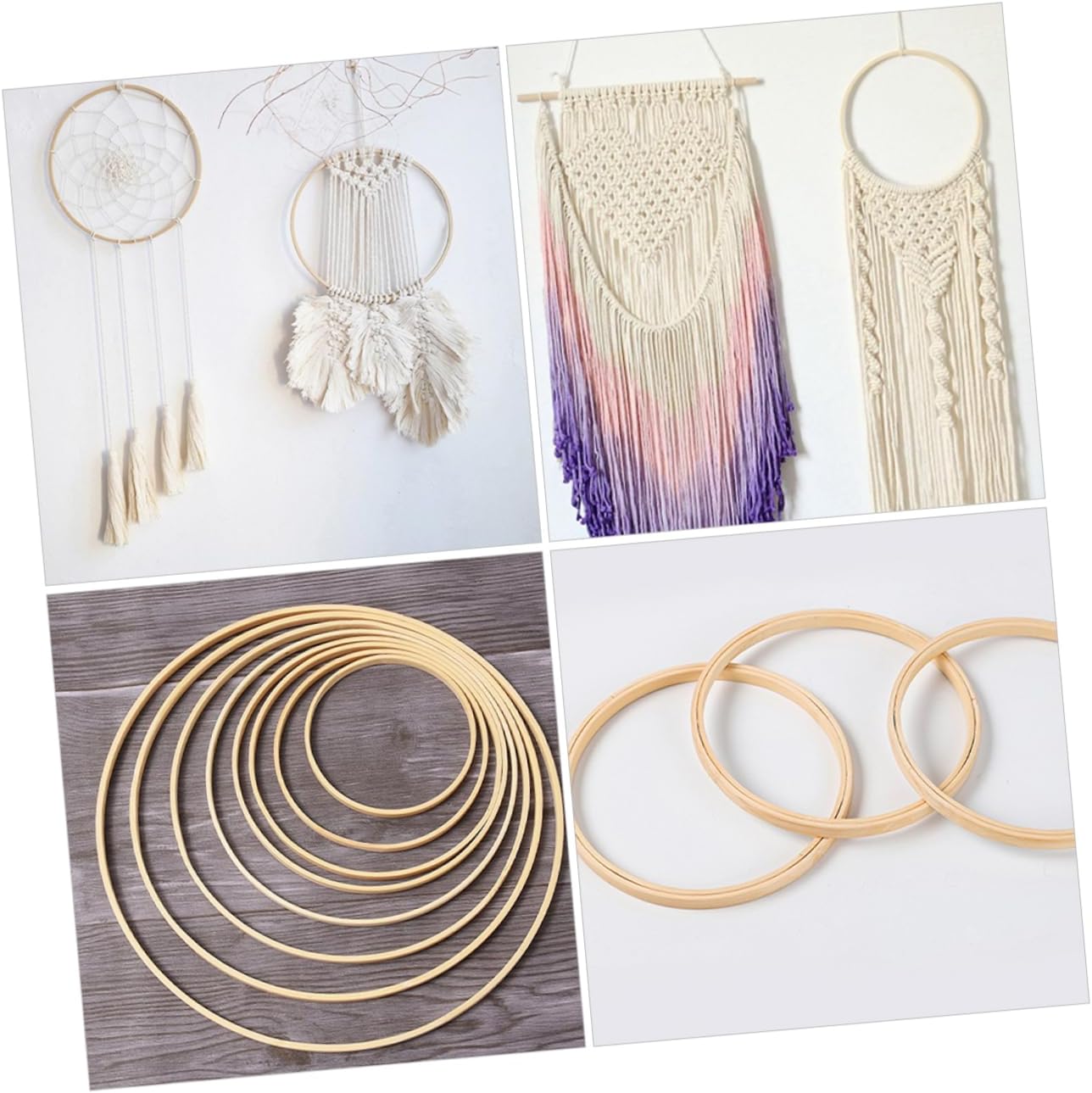 Veemoon for Wedding Pcs Floral Ring Decor Wedding Table Decorations Dream Catcher Frame Craft