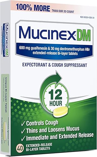 Miniatura 11 de Mucinex DM, Expectorante y supresor de la tos, RAC05640, 40, 1, 1