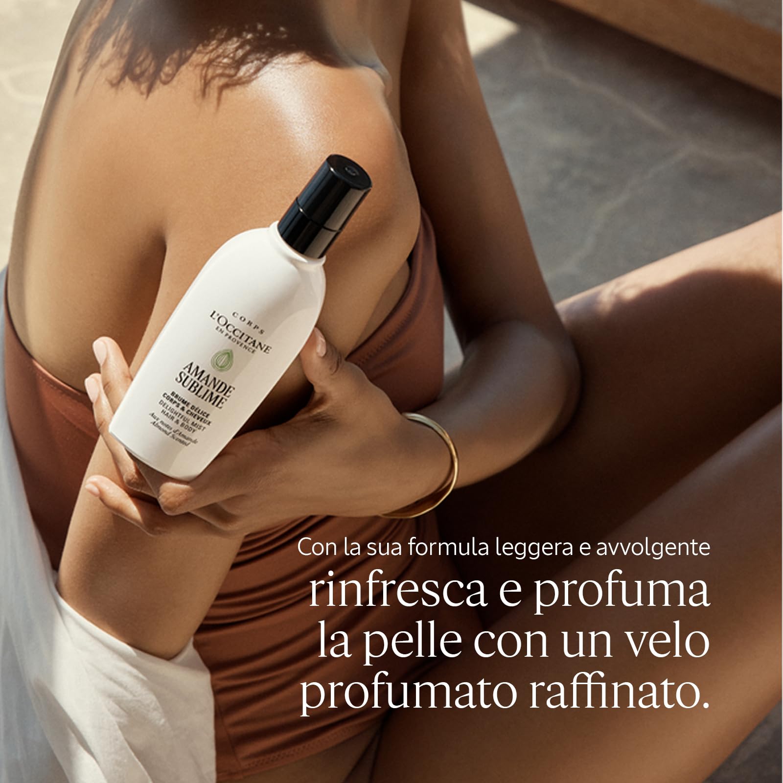 L'OCCITANE - Spray Delizia Corpo & Capelli Mandorla (Amande Sublime) - 100 ml - Note di fresia, mandorla e vaniglia - Prodotto in Francia