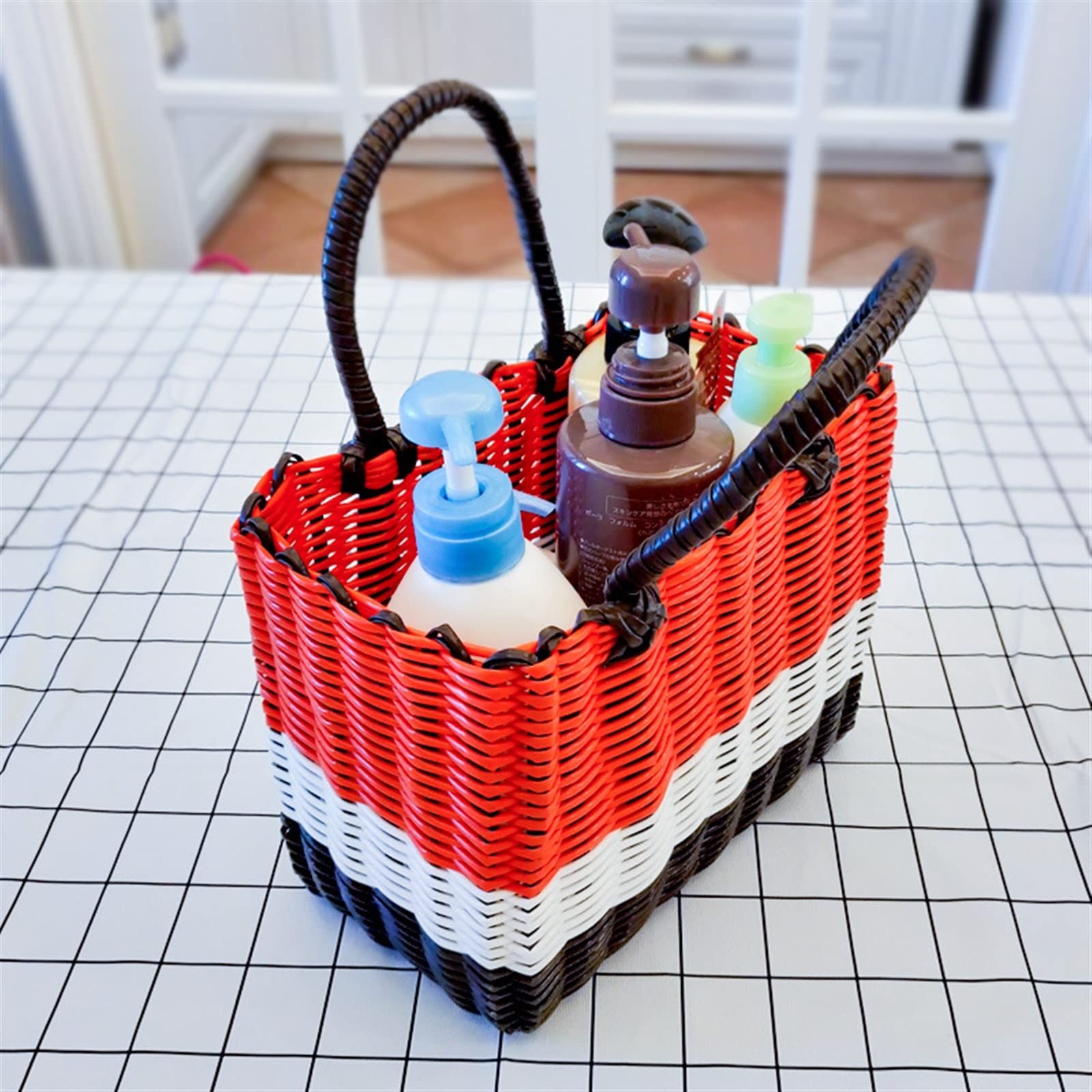 Panier de pique-nique, petit panier de pique-nique en osier fait à la main, panier de courses pour la maison, légumes, fruits, panier de rangement de pique-nique, panier de rangement de jardin