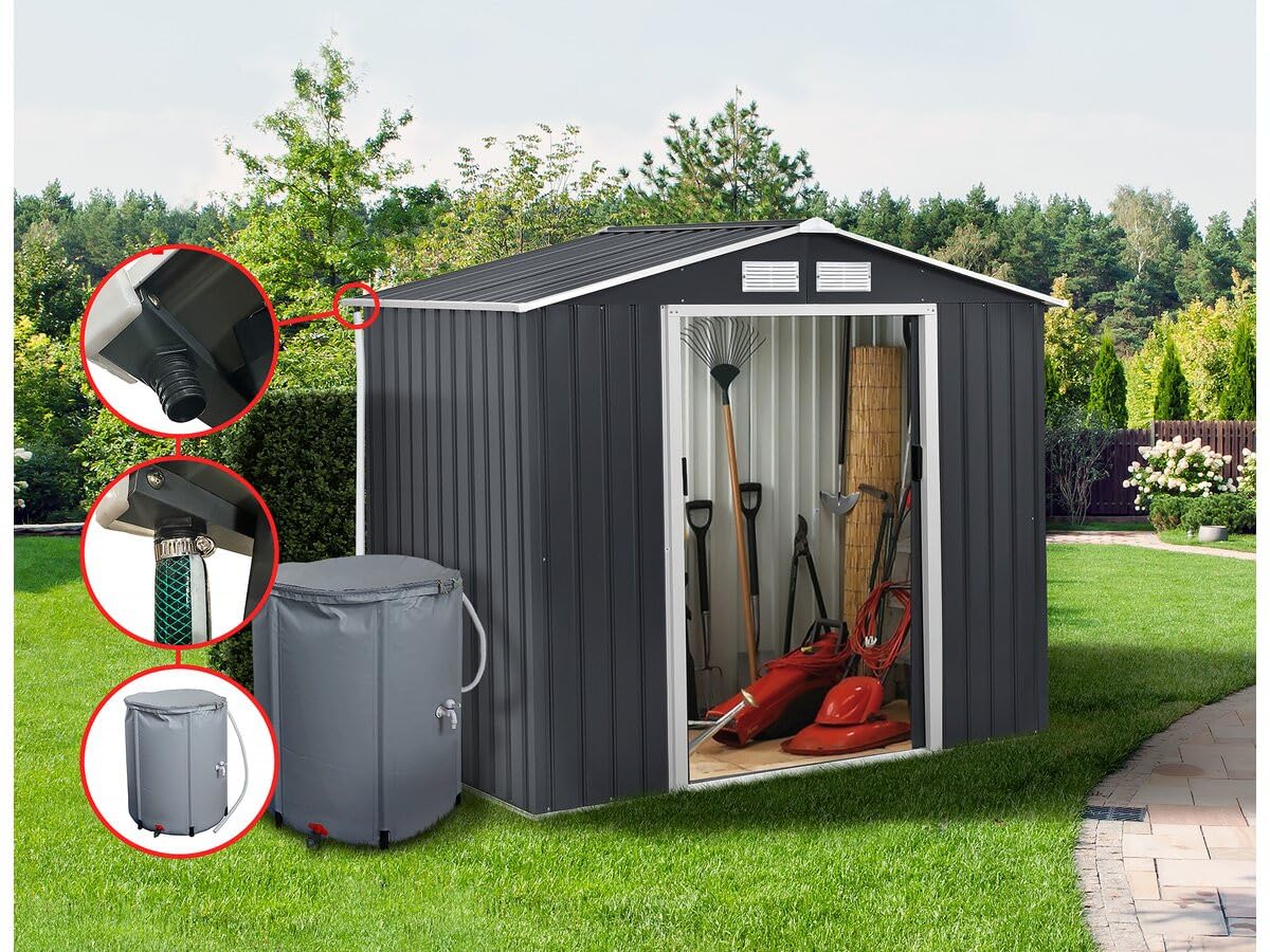 Gouttière pour abri de Jardin en métal de 6 à 13 m2