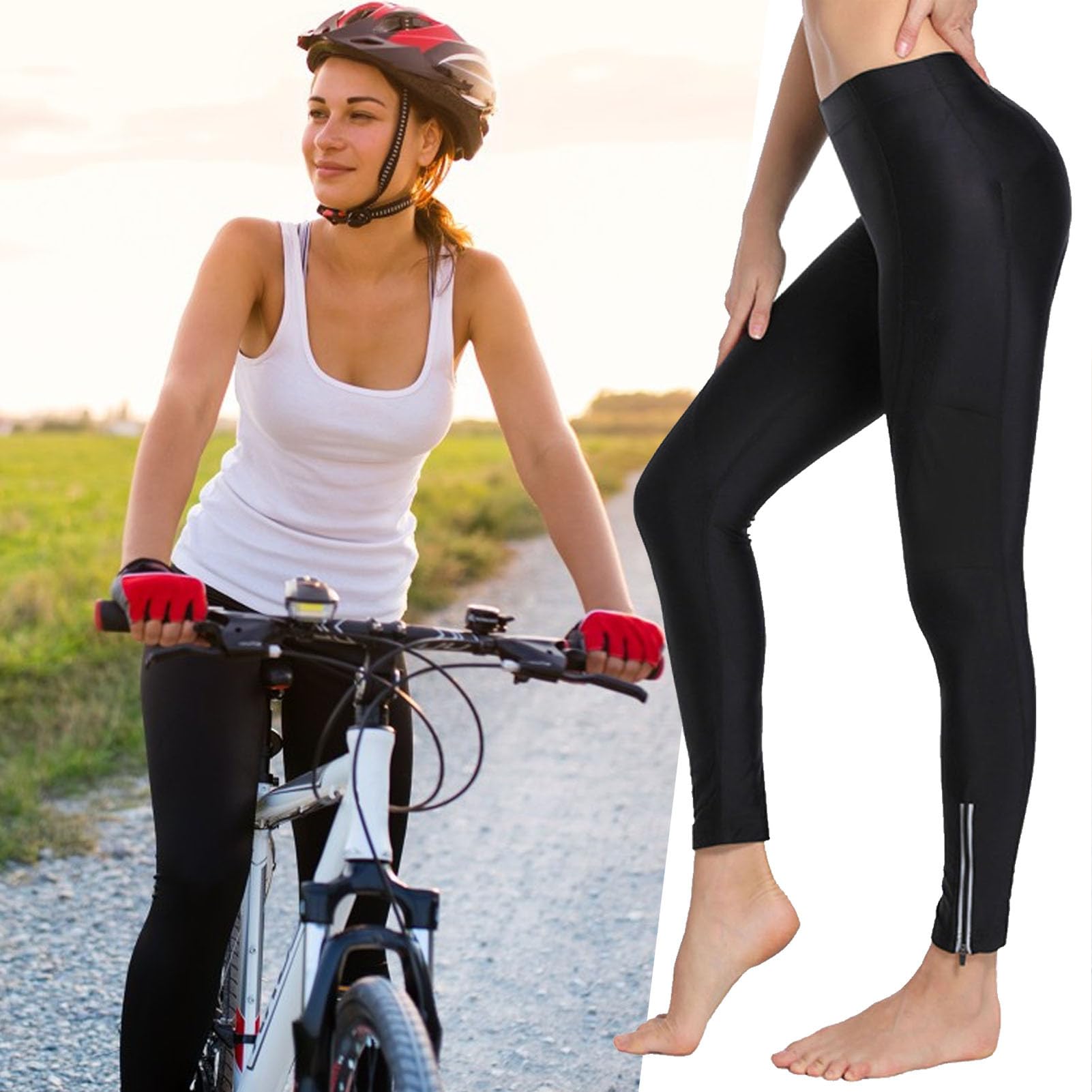 Bicicletas Licras Con Badana Para Mujer WOSAWE Mallas De Ciclismo