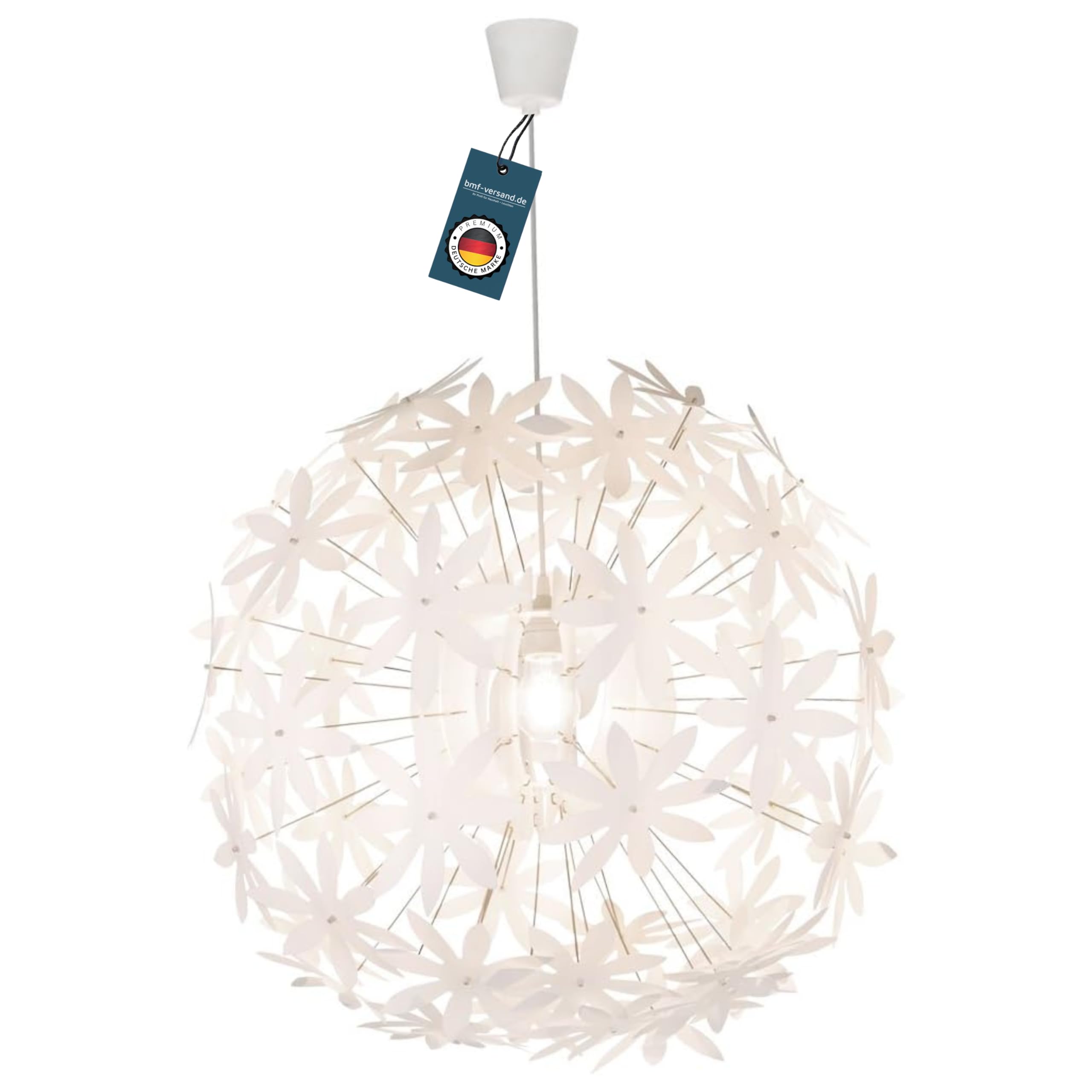 GLOBO Pendelleuchte Hängeleuchte Deckenleuchte, Wohnzimmerlampe, Blüten-Design, E27-Fassung, D 60 cm