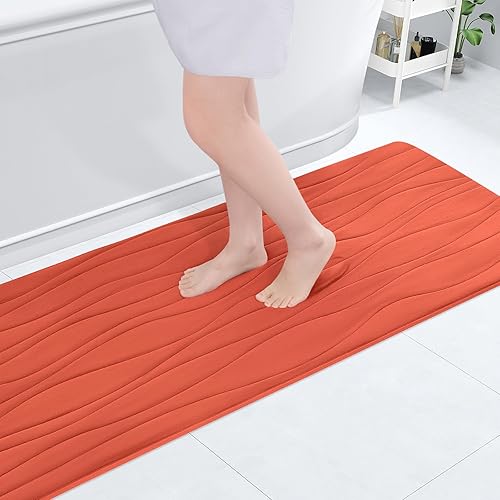Miniatura 118 de Buganda - Alfombra de baño de espuma viscoelástica 24x16, tapetes de baño extra suaves y absorbentes, antideslizantes y lavables a máquina para el