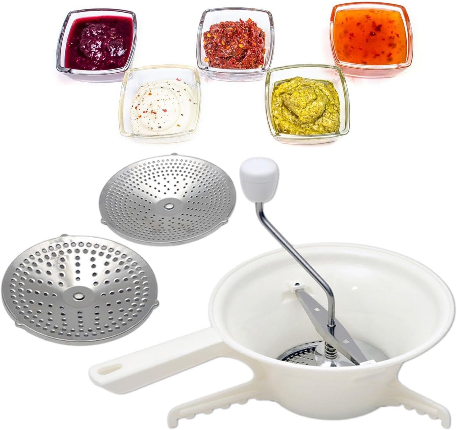 Food Mill for Tomato Sauce 3 Interchangeable Discs Vegetable Mill Tomato