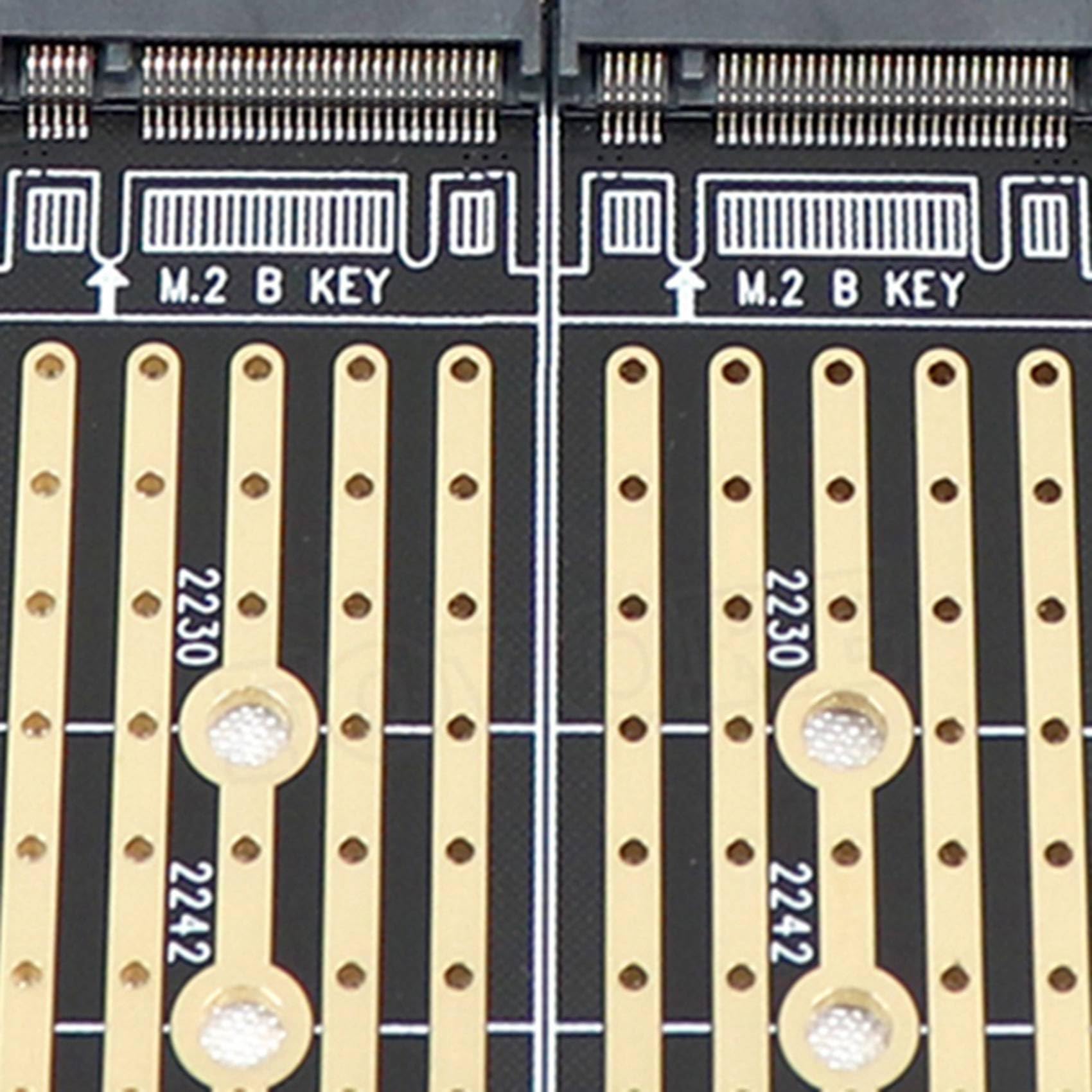 2 adattatori PCIe a NVME B Key M2 M.2 4 porte NGFF SSD 10 Gbps a PCI Express X1 adattatore PCI-E M.2