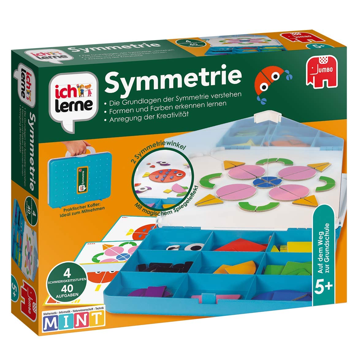 Jumbo Jeux - J'apprends la symétrie - Jeu éducatif pour Enfants - À partir de 5 Ans