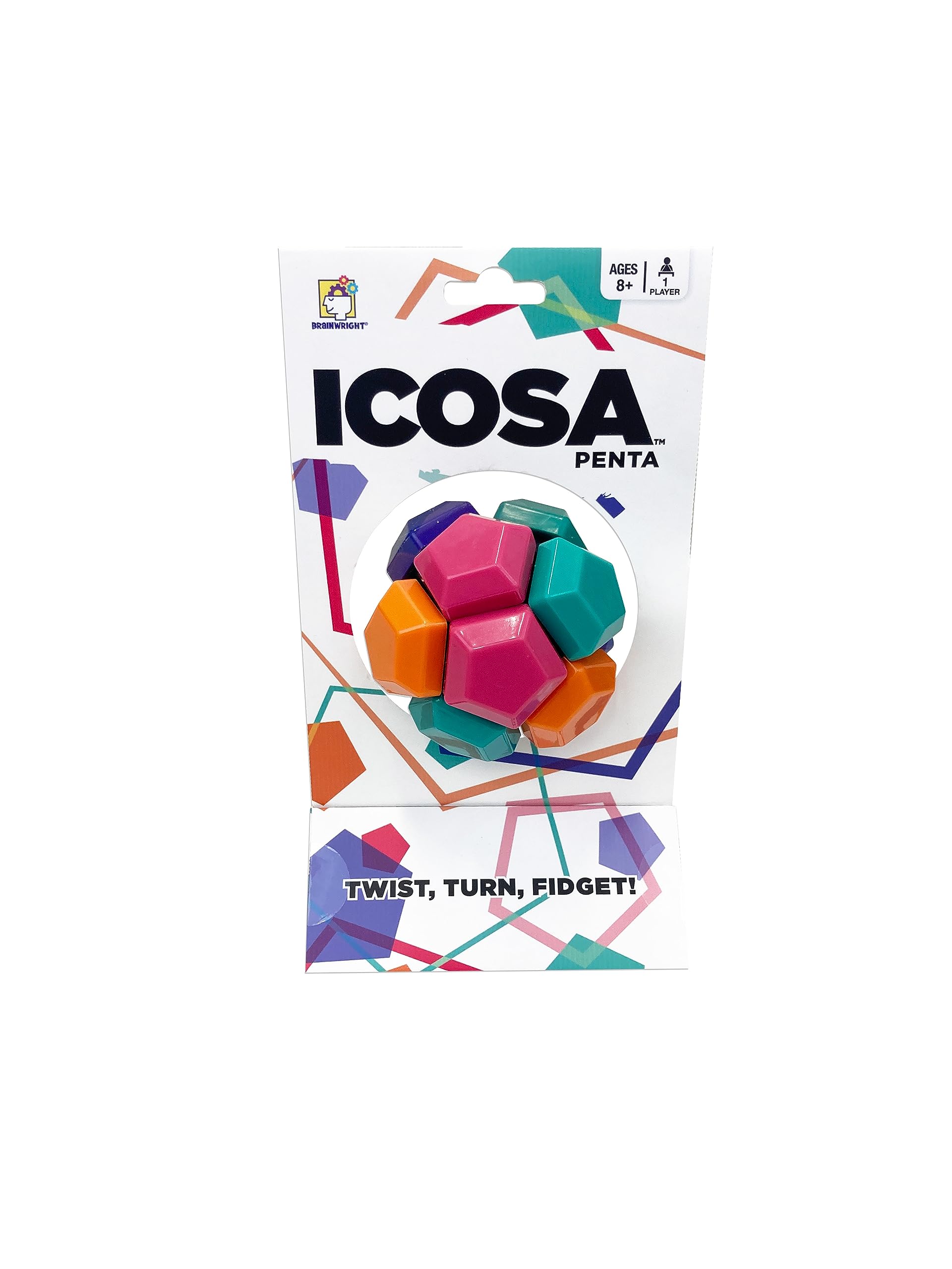 Brainwright - Icosa Penta - The Atomic Fidget Ball - Twist, Turn, Fidget! - Fidget Toy for Kids and Adults - Ages 8 and Up