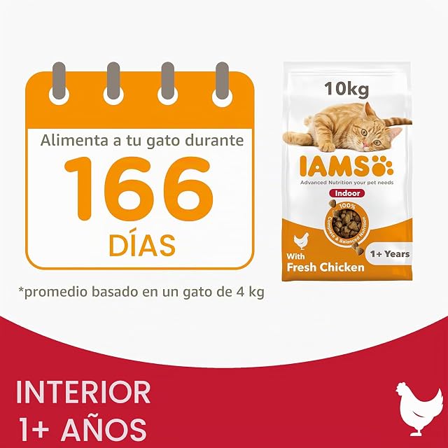 Foto 4 de 7 de IAMS Alimento Seco para Gatos de Interior, con Pollo Fresco, 10 kg