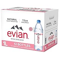 Vista 14 de Evian Agua de manantial natural, botella de 1 L, 12
