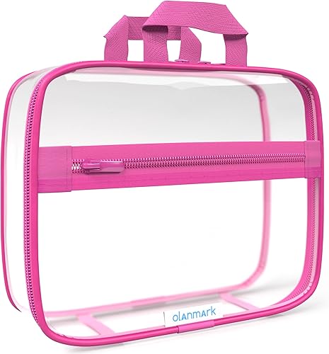 Miniatura 9 de Neceser transparente - Bolsa de maquillaje de PVC - Estuche de viaje grande transparente para cosméticos - Cubo de embalaje transparente con asa -