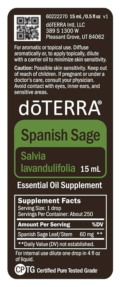 Amazon.com: doTERRA Spanish Sage Oil - 15ml - Supports A