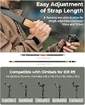 SmallRig Weight-Reducing Shoulder Strap Compatible with Sling Handle for DJI, Gimbal Belt with Upgraded QD Buckles for RS 4 / RS4 Pro / RS4 Mini / RS3 / RS3Pro / RS3 Mini/RS 2 - Black