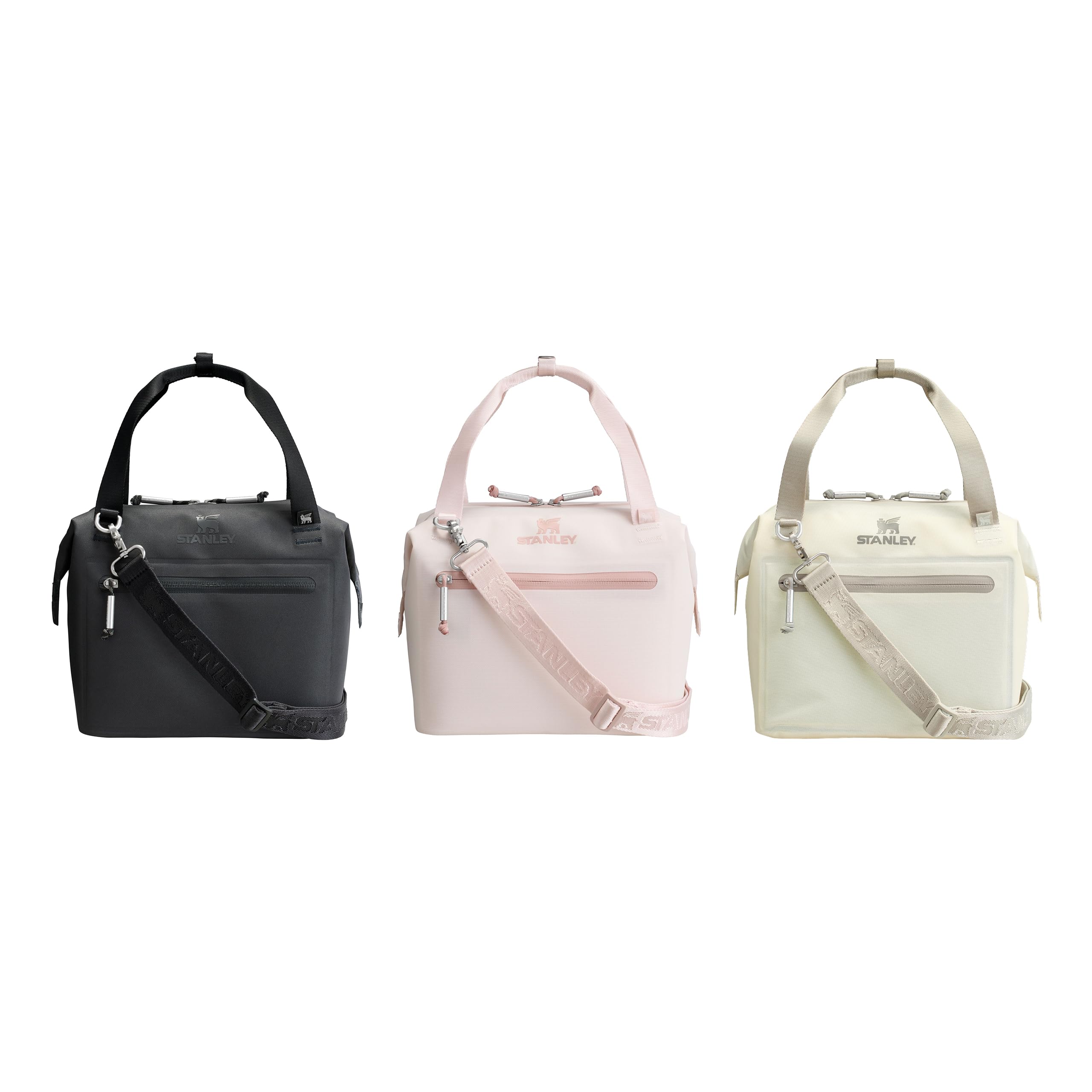 Stanley 1913 All-Day Julienne Maxi Cooler - 100% Recyceltes Polyester - Tragegriff - Reißverschlussöffnung - Anpassbare Riemen - Netztaschen - Erhabenes Logo - Kontrastierende Farben