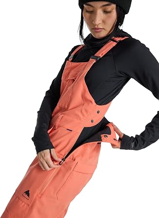 Burton Women's Avalon 2L Stretch Bib Pants, Peach Echo, XXS