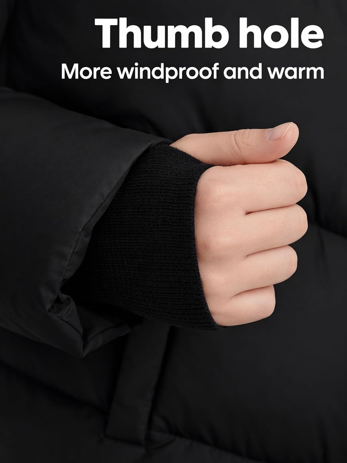 SOLOCOTE Girls Puffer Winter Coat - Hooded Fleece-Lined Water-Resistant Long Thick Warm Jacket 8-14 Years - Image 4