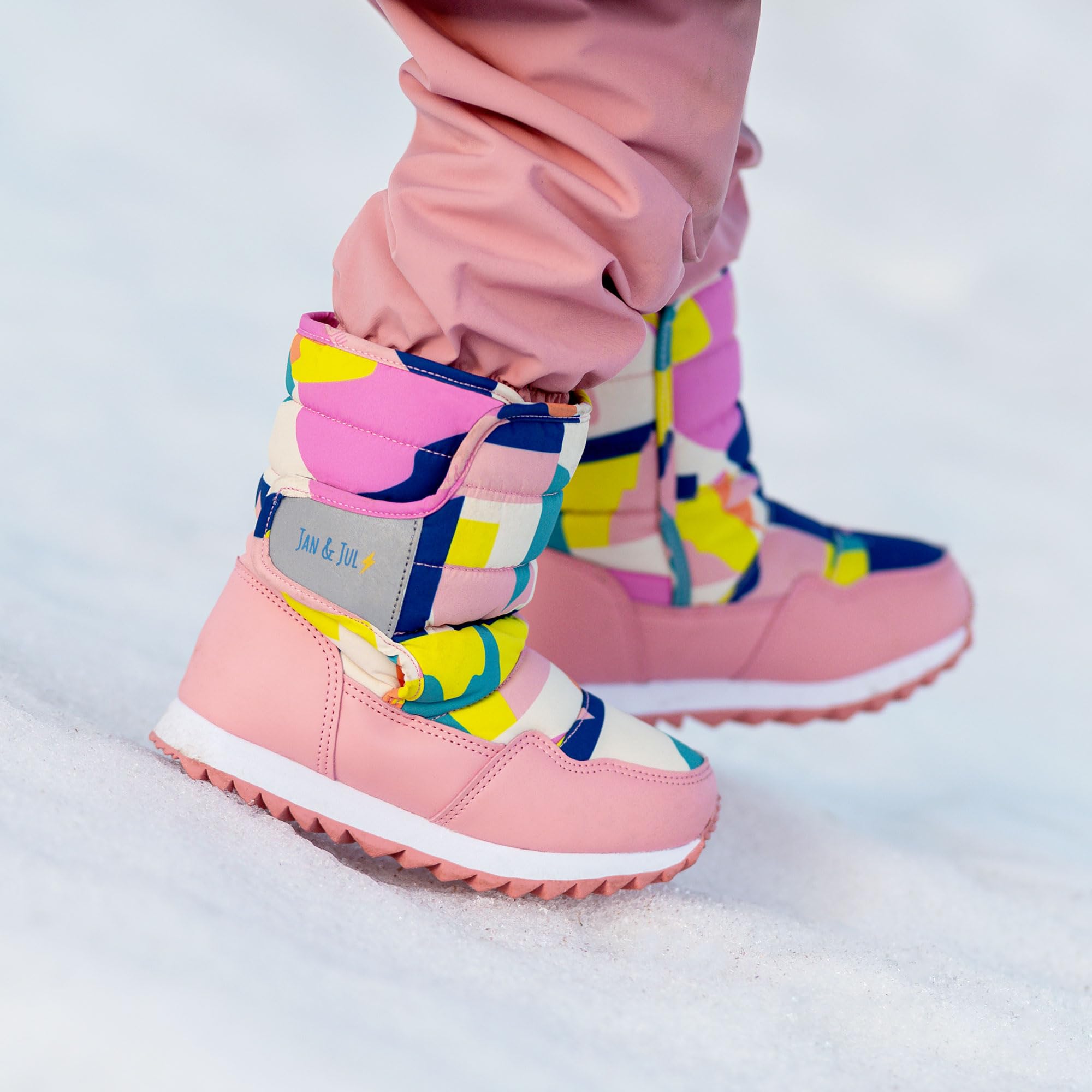 JAN & JUL Botas de nieve resistentes al agua para niños pequeños y niños