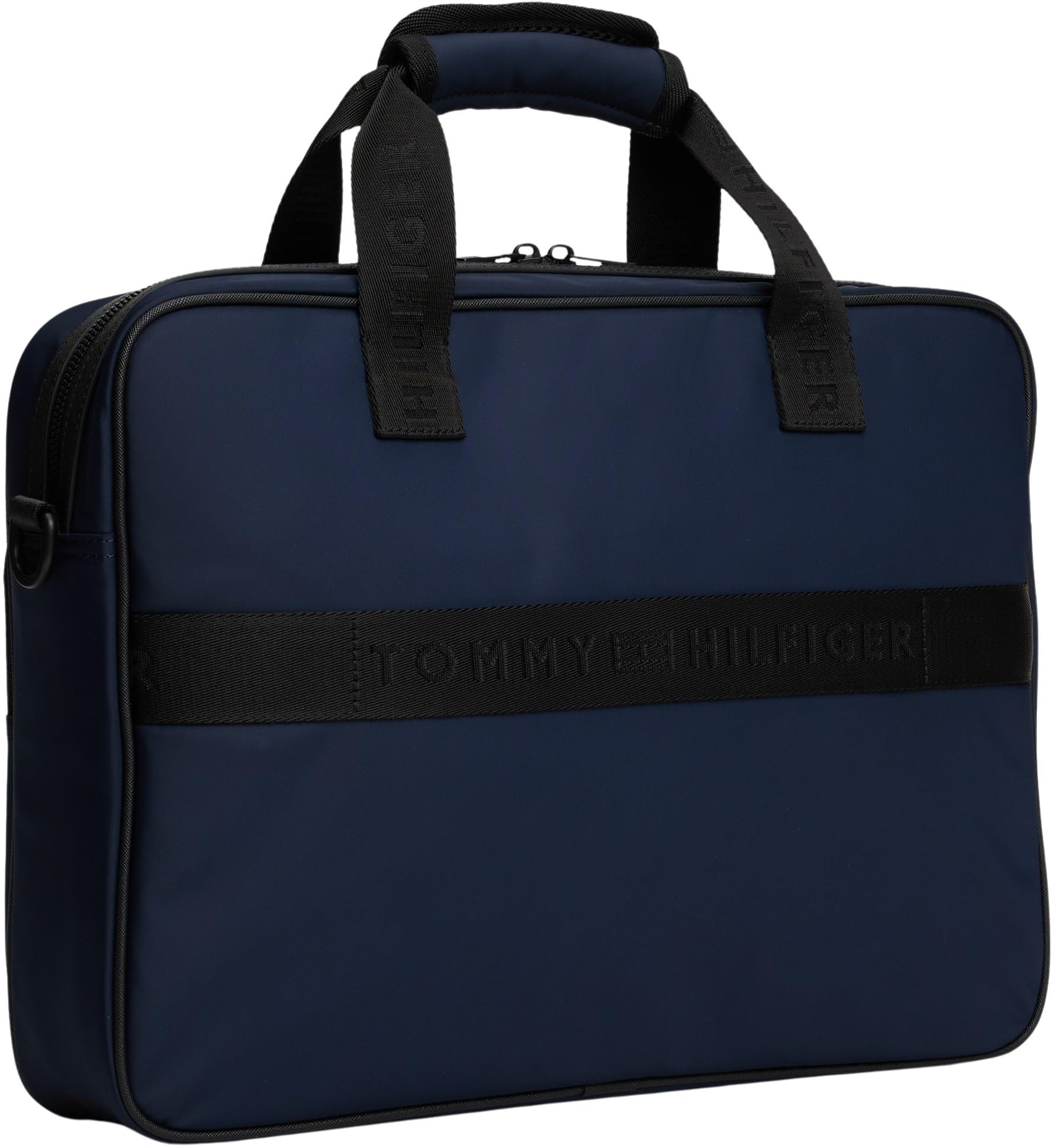 Tommy Hilfiger Sac pour Ordinateur Portable Homme Repreve avec Passant pour Poignée de Valise