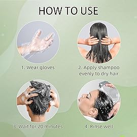 Black Hair Dye Shampoo, Semi-Permanent Hair Color Shampoo for Women and Men, Herbal Ingredients and No Ammonia, 3 in 1-100% Grey Coverage 400ml/ 13.5 fl.oz