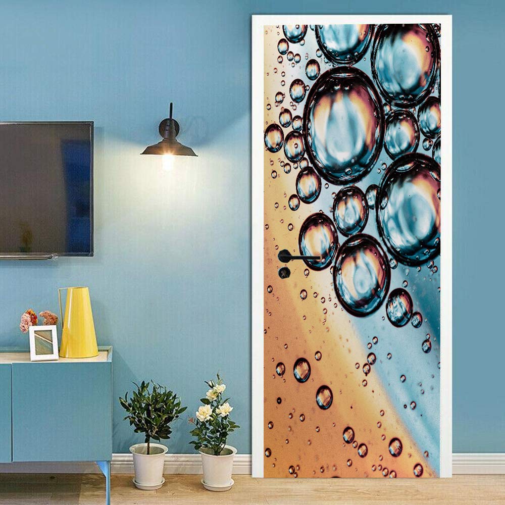 Papier peint de porte intérieur 3D autocollant et amovible 88x200cm
