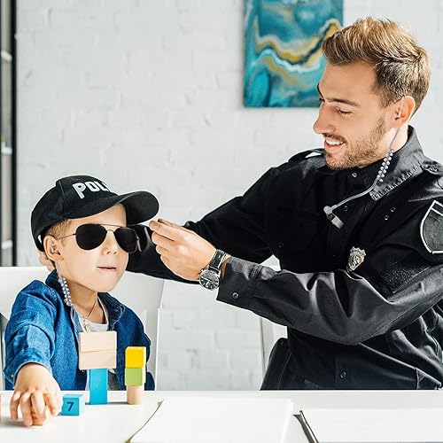 Miniatura 5 de Btanadi Auricular espía para disfraz de servicio secreto, auricular falso para hombres, negro, FBI, agente secreto, MIB, servicio secreto, guardia