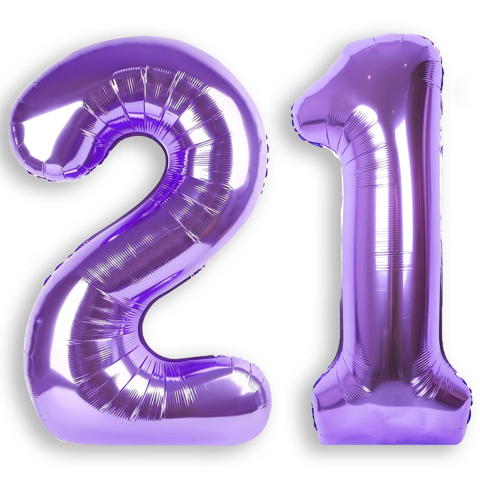 RainbowQ Party Purple Number 21 Balloon 40Inch Big 0-40 Foil Large Balloons
