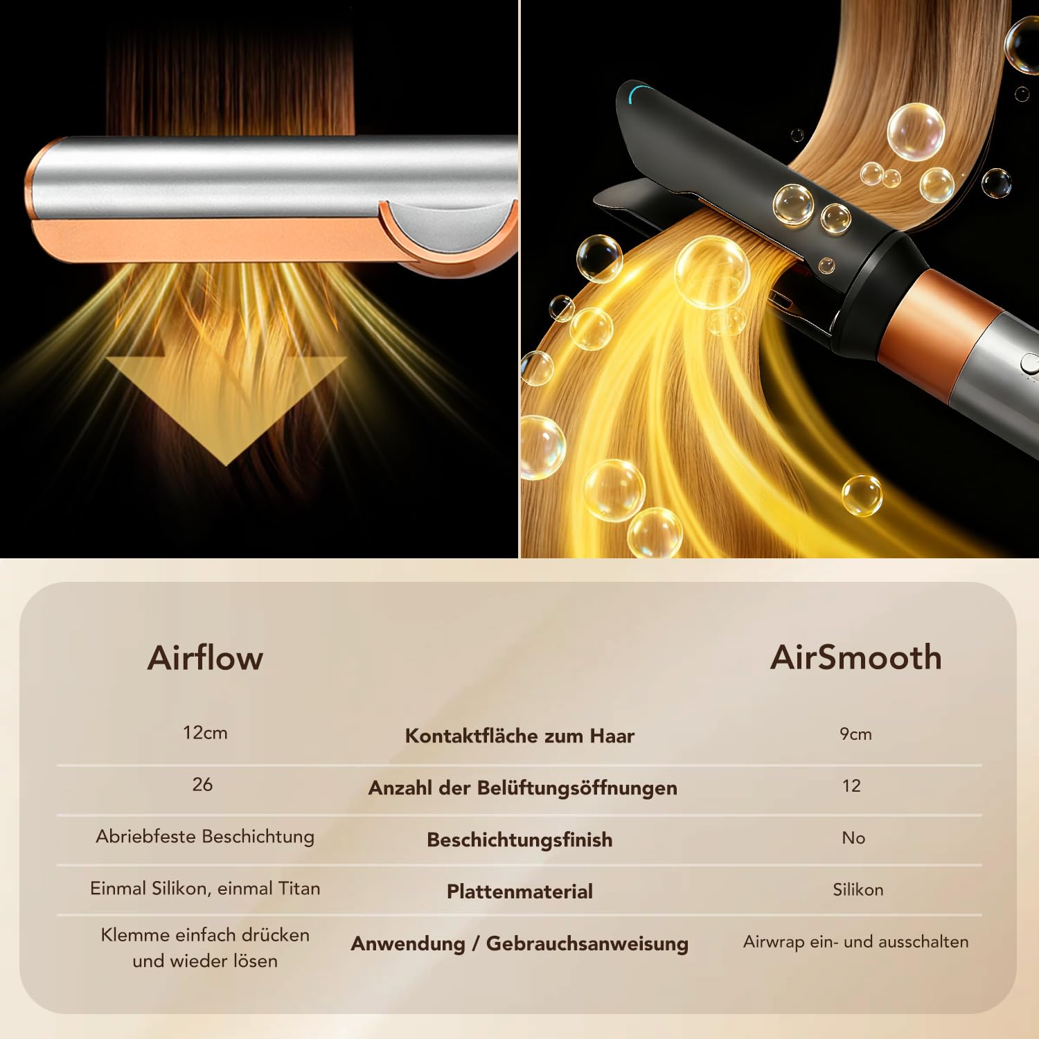 AirSmooth-Finishing-Aufsatz für Dyson Airwrap, zur Verwendung auf trockenem Haar, Nutzt starken Luftstrom, um Spannung für glattere Styles zu erzeugen, kompatibel mit HS01/HS05/HS08, Schwarz