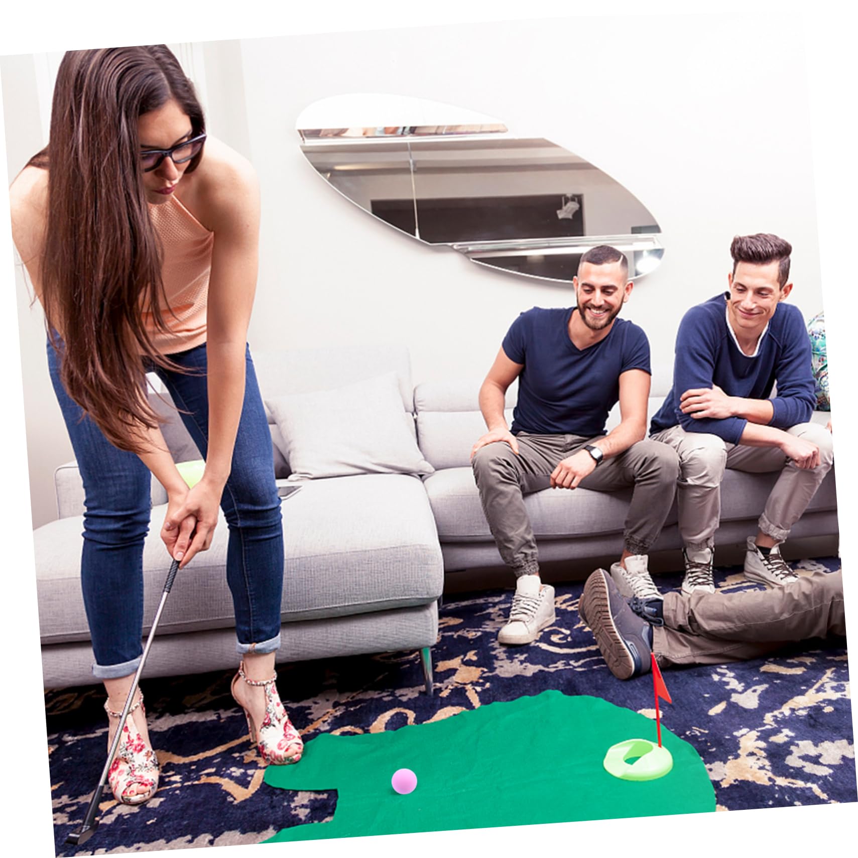 BESPORTBLE 15 Pelotas Elásticas De Golf Pelotas De Práctica De 60 Mm De Entrenamiento De Esponja De Impacto De Práctica De Goma Ajuste De De Plástico