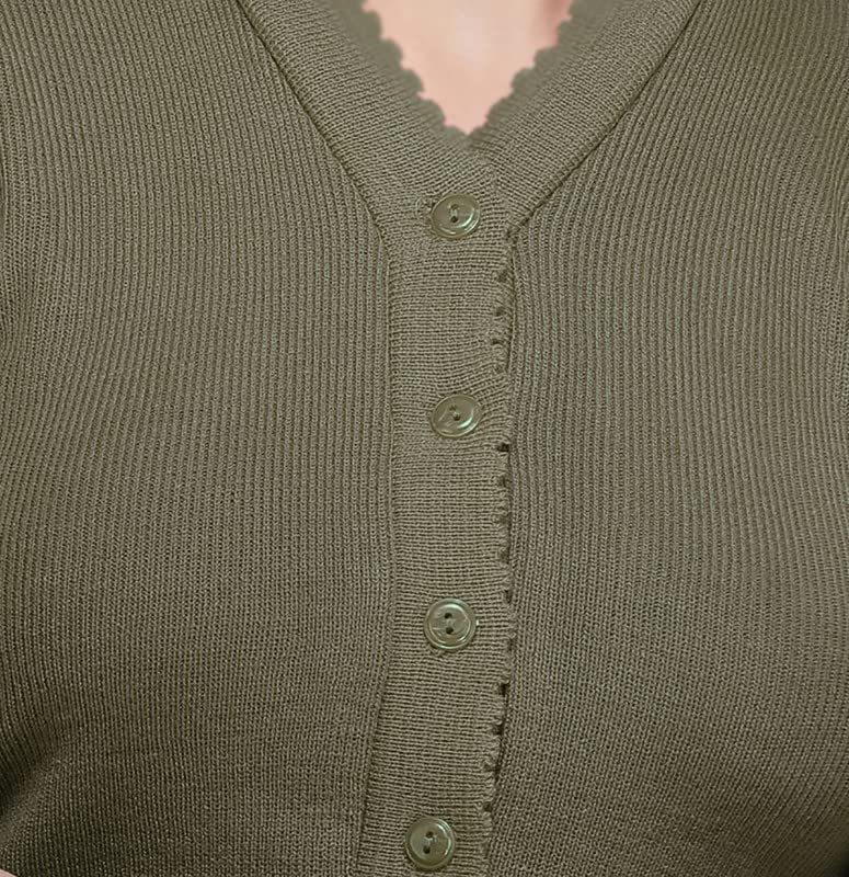 Image of Women Winter Wear V-Neck Full Sleeves Regular Fit Woollen Blouse