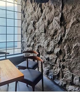 3D Stone Wall Panel Fake Stone Three-dimensional Lightweight Waterproof Rock Grain DIY Easy Installation Artificial Stone Wall Texture Cover for Living Room Bedroom 120x60cm Wall Art Cover