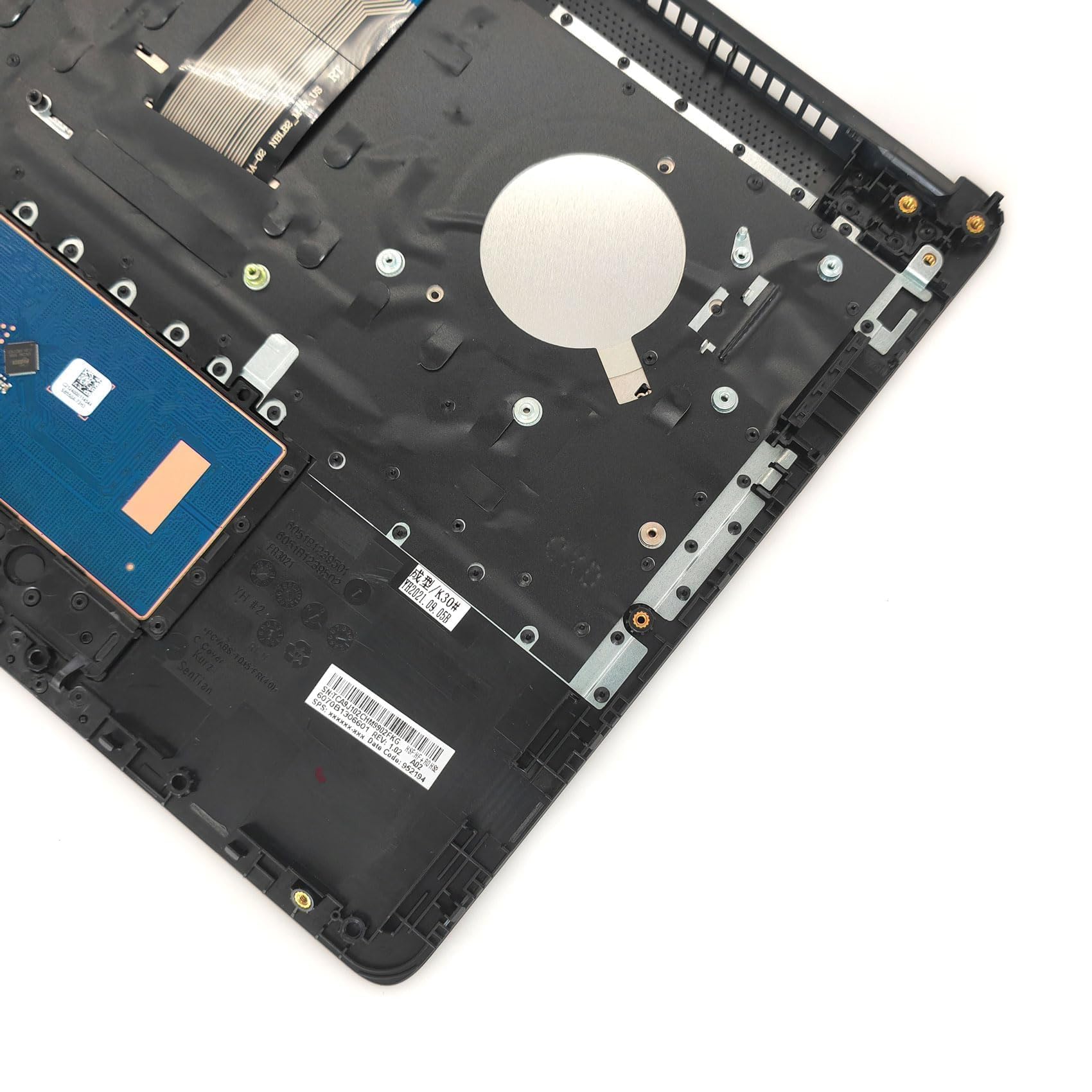 WWGTMC New Upper Case Palmrest Replacement for HP Pavilion 14-CF 14-DF 14-DK Series Laptop Non-Backlit Keyboard Assembly US Layout L24818-001