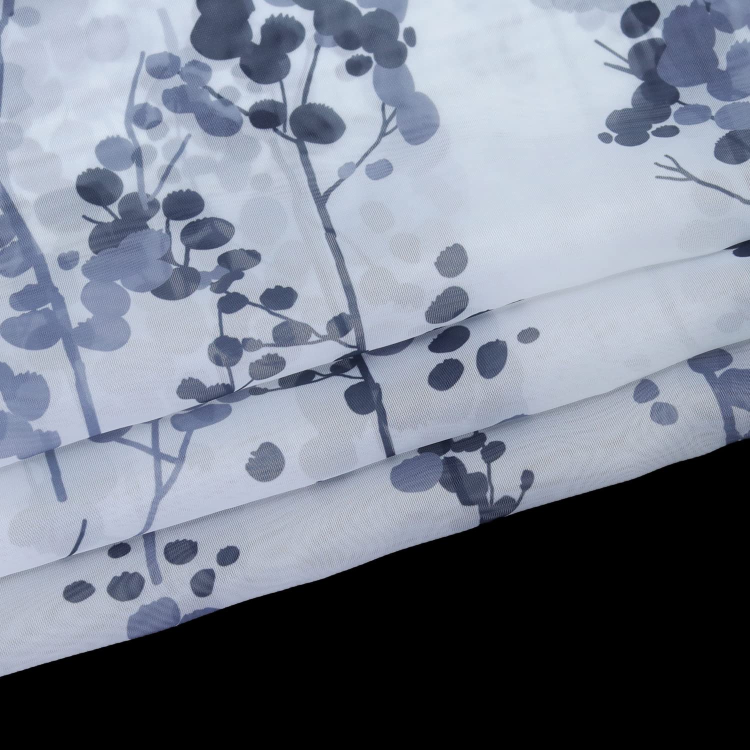 ESLIR Schiebegardinen Voile Flächenvorhänge Set 2er Schiebevorhang Modern Gardinen mit Schlaufen Transparent Vorhang Grau BxH 57x225cm 2 Stück