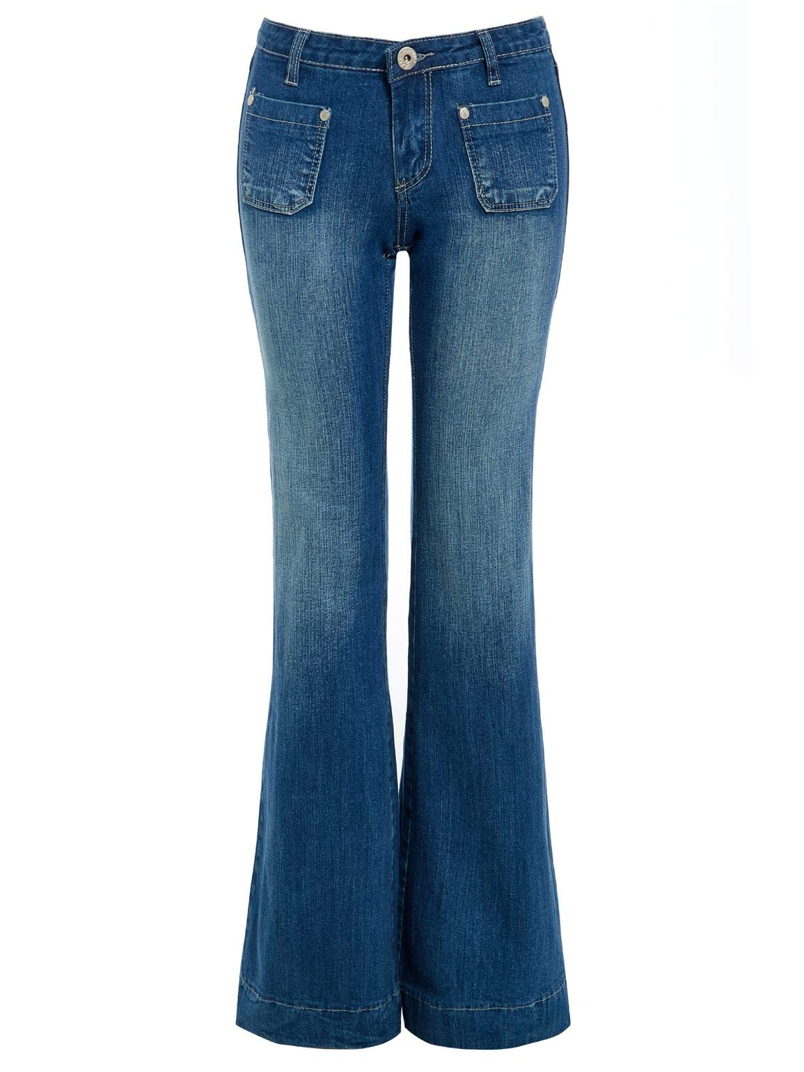 Ss7 Women's Denim Blue Flared Denim Bootcut Jeans
