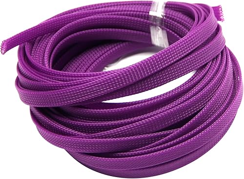 Miniatura 2 de Aicosineg Funda de cable de 32.81 pies y 0.44 pulgadas, funda trenzada para telar de alambre de PET, protector de cable para audio y video de alta