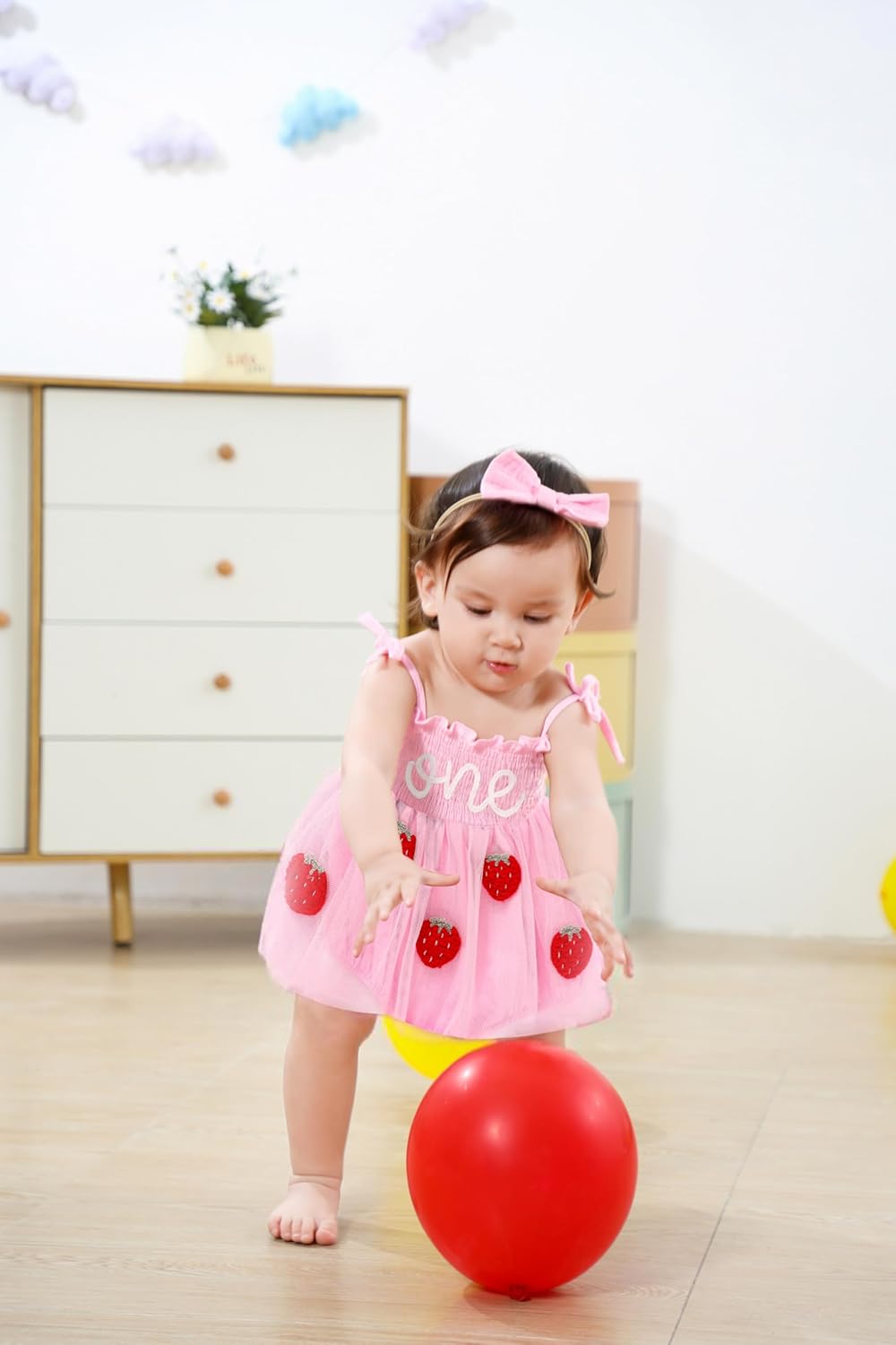 Baby Girl 1st Birthday Clothes One Year Old Tulle Romper Sleeveless Bodysuit Cake Smash Outfits - Image 6