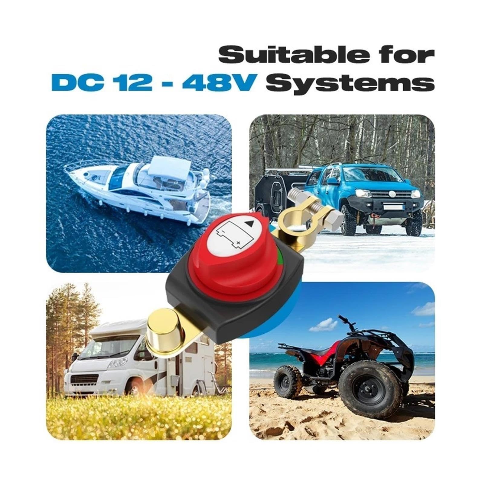 Interruttore automatico universale for staccabatteria for auto da 12V-24V